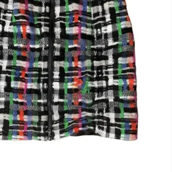Milly Zip Back Tweed Wool Skirt Size 10 - Picture 6 of 7